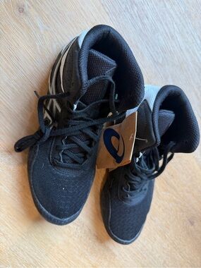 Asics Kids Black and Silver Wrestling Matflex Sneakers